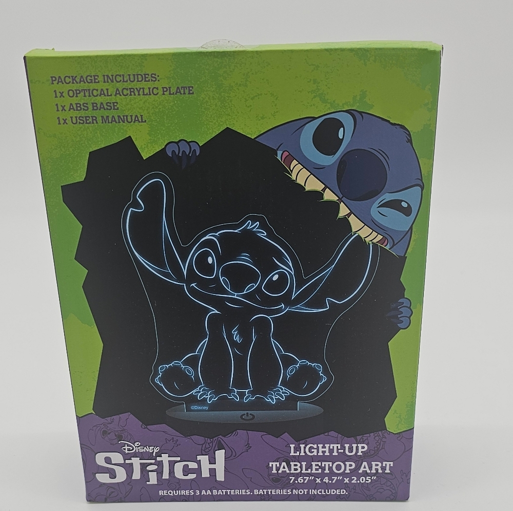 Disney Stitch Light Up Table Top Art NIB